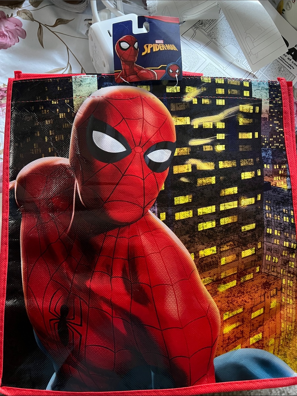 Spider-Man Graphic Tote Bag - Red, Black,